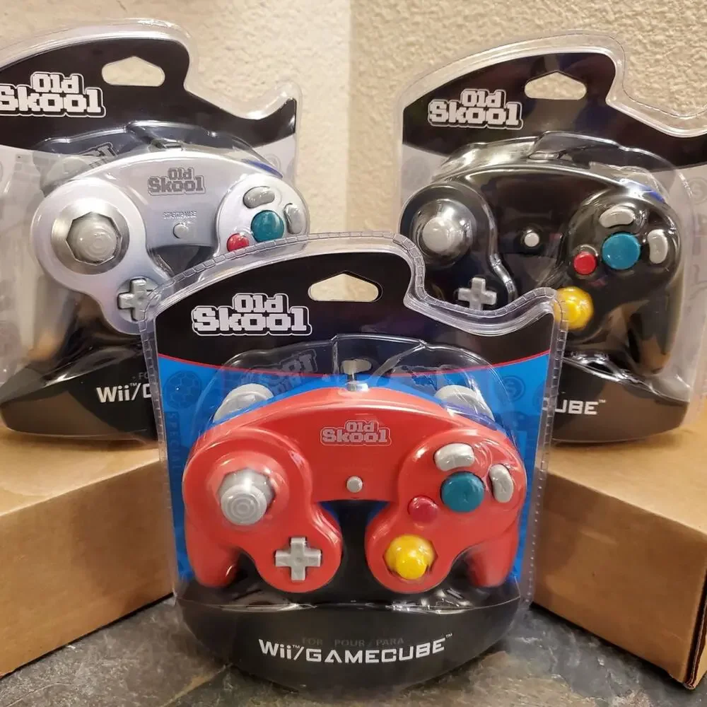 3 Gamecube Controllers - 3 Colors Bundle (NEW) - Red Silver Black - Nintendo